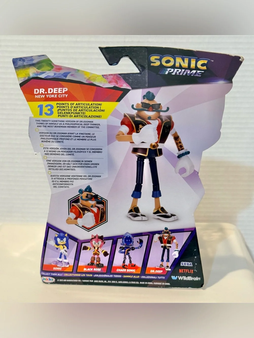 Sonic Prime Dr. Deep New Yoke City Action Figure Brand New